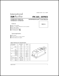 Click here to download IRKH500-14 Datasheet