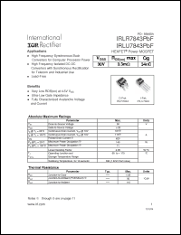 Click here to download IRLU7843PBF Datasheet