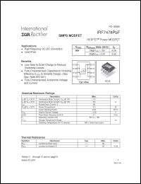 Click here to download IRF7478PBF Datasheet