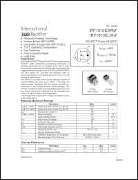 Click here to download IRF1010ELPBF Datasheet