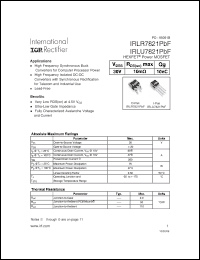 Click here to download IRLR7821PBF Datasheet