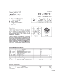 Click here to download IRF7240PBF Datasheet