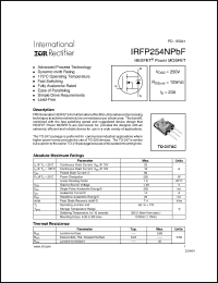 Click here to download IRFP254NPBF Datasheet