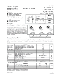 Click here to download AUIRF1010ZS Datasheet