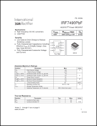 Click here to download IRF7490PBF Datasheet