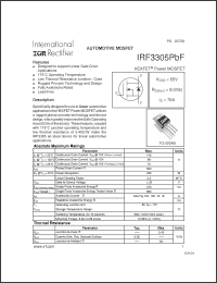 Click here to download IRF3305PBF Datasheet