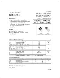 Click here to download IRLR3715ZCPBF Datasheet