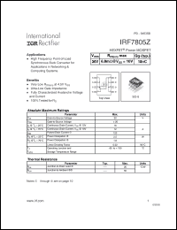 Click here to download IRF7805Z Datasheet