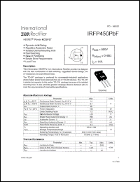 Click here to download IRFP450PBF Datasheet
