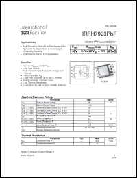 Click here to download IRFH7923PBF Datasheet