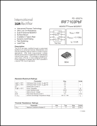 Click here to download IRF7103PBF Datasheet