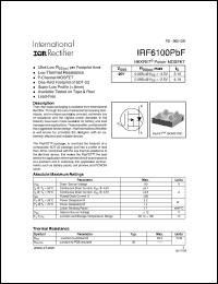 Click here to download IRF6100PBF Datasheet