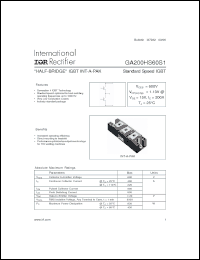 Click here to download GA200HS60S1 Datasheet