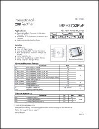 Click here to download IRFH3702PBF Datasheet