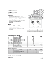Click here to download IRLR8721PBF Datasheet
