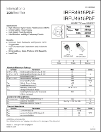 Click here to download IRFR4615TRPBF Datasheet