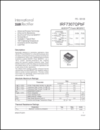 Click here to download IRF7307QPBF Datasheet