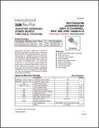 Click here to download IRHY9230CM Datasheet