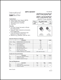 Click here to download IRFR430APBF Datasheet