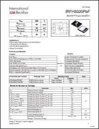 Click here to download IRFH5020TR2PBF Datasheet