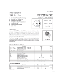 Click here to download IRFP150VPBF Datasheet