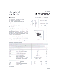 Click here to download IRF9540NPBF Datasheet