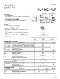 Click here to download IRLP3034PBF Datasheet