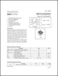 Click here to download IRF7416QPBF Datasheet