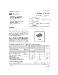 Click here to download IRF9410PBF Datasheet