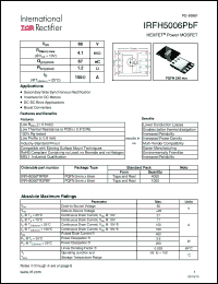 Click here to download IRFH5006PBF Datasheet