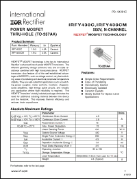 Click here to download IRFY430C Datasheet