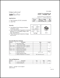 Click here to download IRF7488PBF Datasheet