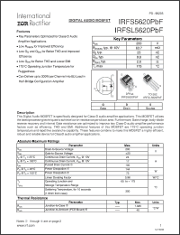 Click here to download IRFSL5620PBF Datasheet