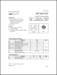 Click here to download IRF7821PBF Datasheet