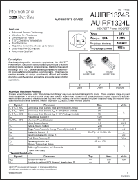 Click here to download AUIRF1324STRR Datasheet