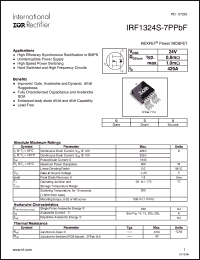 Click here to download IRF1324S-7PPBF Datasheet