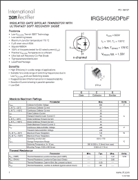 Click here to download IRGS4056DPBF Datasheet