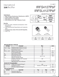 Click here to download IRFSL4127PBF Datasheet