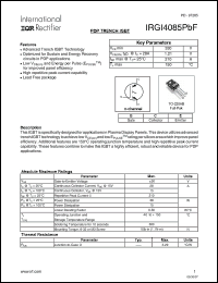 Click here to download IRGI4085PBF Datasheet