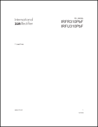 Click here to download IRFR310PBF Datasheet