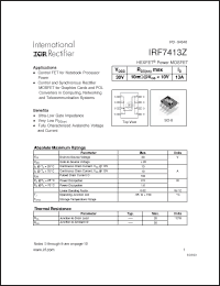 Click here to download IRF7413Z Datasheet