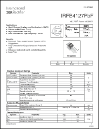 Click here to download IRFB4127PBF Datasheet