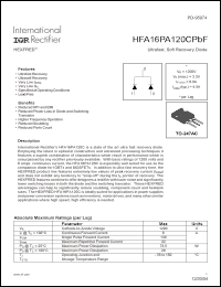 Click here to download HFA16PA120CPBF Datasheet
