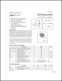 Click here to download IRFP054VPBF Datasheet