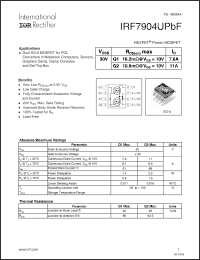 Click here to download IRF7904UPBF Datasheet