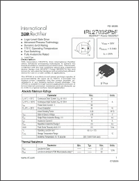Click here to download IRL2703SPBF Datasheet