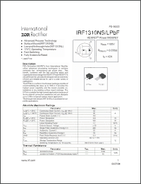 Click here to download IRF1310NLPBF Datasheet