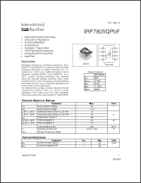 Click here to download IRF7805QPBF Datasheet
