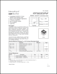 Click here to download IRF5803D2PBF Datasheet