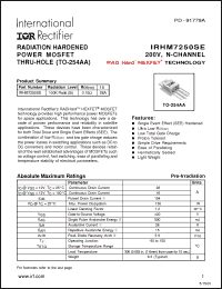 Click here to download IRHM7250SE Datasheet